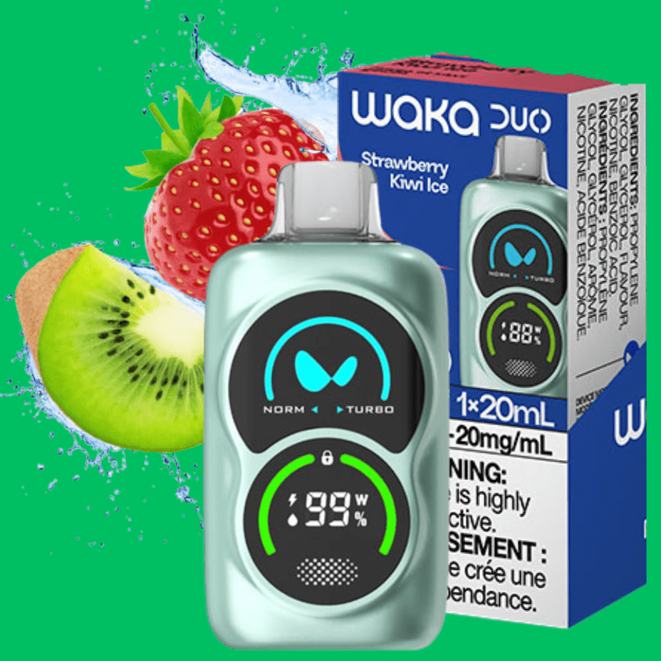 WAKA Duo 28000 Disposable Vape-Strawberry Kiwi 28000 Puffs / 20mg Okotoks Vape SuperStore Okotoks Alberta