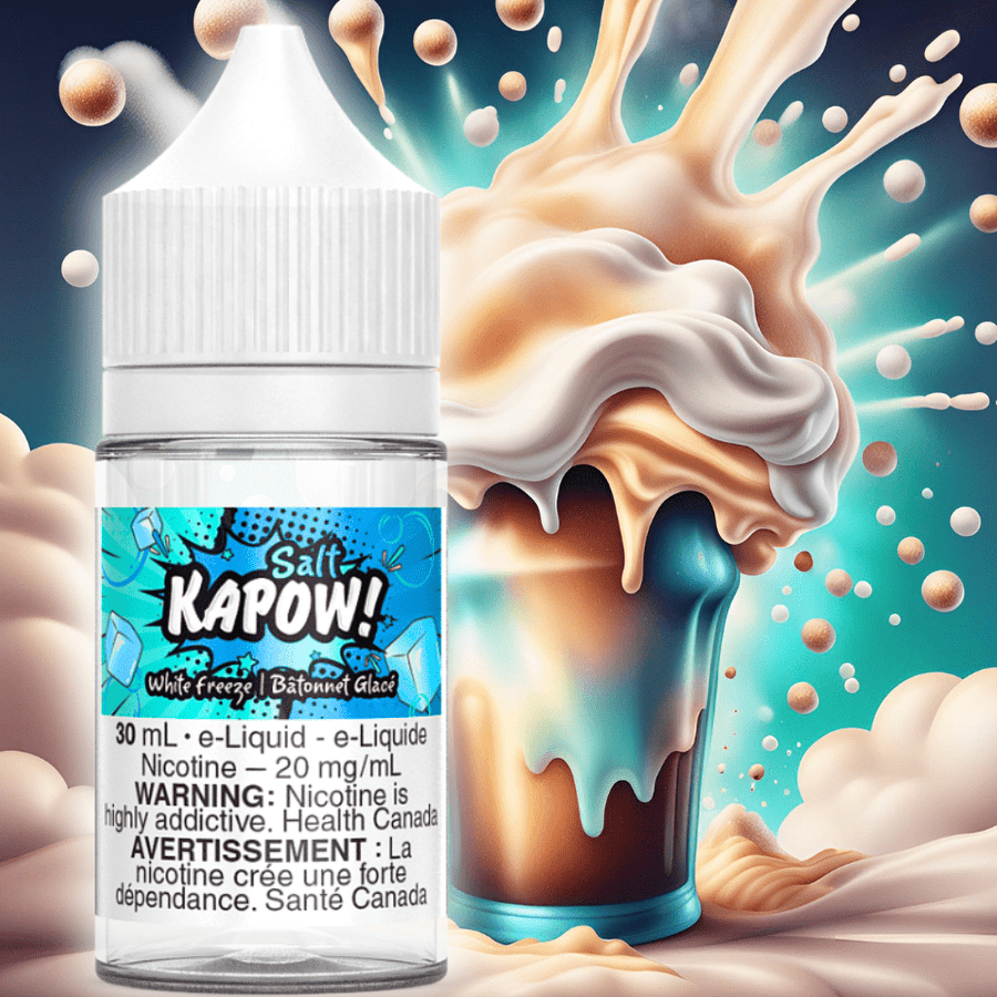 White Freeze Salt by Kapow E-liquid Okotoks Vape SuperStore Okotoks Alberta